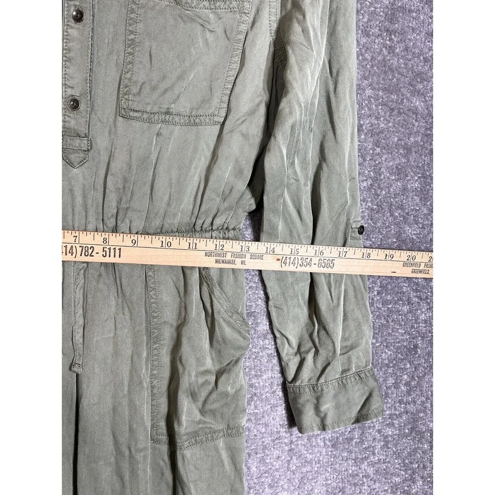 Old Navy Long Sleeve‎ Jogger Leg Utility Jumpsuit Girls Size XL 14 Green Pockets